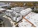Aerial view of modern townhouses under construction near the city at 2014 Moody Ln, Durham, NC 27701