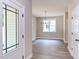 Bright dining room with hardwood floors and a chandelier at 204 Cardinal Ct, Oxford, NC 27565