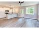 Open concept kitchen with island and stainless steel appliances at 204 Cardinal Ct, Oxford, NC 27565