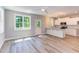 Spacious living room with hardwood floors, neutral walls, and ceiling fan at 206 Cardinal Ct, Oxford, NC 27565