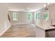 Spacious living room with hardwood floors, neutral walls, and ceiling fan at 206 Cardinal Ct, Oxford, NC 27565
