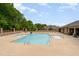 Community pool with lounge chairs and a spacious deck at 1121 Talisker Way, Burlington, NC 27215