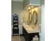 Double vanity bathroom with marble countertops at 236 Olde Ferry Ln, Dunn, NC 28334