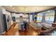Open concept kitchen with island, breakfast nook and Gathering room view at 104 Abbeville Ln, Holly Springs, NC 27540