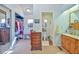 Bathroom with vanity, toilet, and shower at 144A Celebrity Dairy Way, Siler City, NC 27344