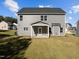 Gray house exterior with backyard at 530 Husketh Rd, Youngsville, NC 27596
