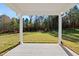 Covered patio overlooking backyard at 530 Husketh Rd, Youngsville, NC 27596