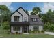 Modern farmhouse style home with black and gray exterior at 7427 Guess Rd, Hillsborough, NC 27278