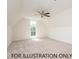 Large bedroom with window and ceiling fan at 4905 Hidden Pasture Way, Zebulon, NC 27597