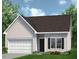 One-story home rendering with a two-car garage and vinyl siding at 117 Vega Loop # 68, Sanford, NC 27330