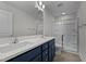Modern bathroom with double vanity and walk-in shower at 816 Pryor St # 54, Mebane, NC 27302