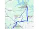 Route from RDU Airport to property near Falls Lake Recreation Area, ~21 min at 13625 Old Creedmoor Rd, Wake Forest, NC 27587