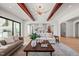 Living area offering open floor plan and view of kitchen at 8916 Grand Highland Way, Wake Forest, NC 27587