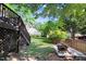 Large backyard with firepit and storage shed, offering ample space at 221 Southerby Dr, Garner, NC 27529
