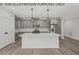 Modern kitchen with island and stainless steel appliances at 210 Lilliput Ln, Wake Forest, NC 27587