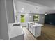 Modern kitchen with white cabinets and island at 825 Chalmers St, Durham, NC 27707