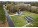 Aerial view showing house and large backyard at 95 Cresent Dr, Princeton, NC 27569