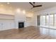 Spacious living room with hardwood floors and fireplace at 1690 Terry Rd, Durham, NC 27712