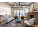 Spacious living area with fireplace and large windows at 1113 Destination Dr, Apex, NC 27523
