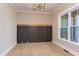Light-filled office features built-in shelving and hardwood floors at 40 Harvest View Way, Franklinton, NC 27525