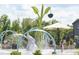 Community water park with elephant-shaped fountain and spray features at 213 Beacon Dr, Pittsboro, NC 27312