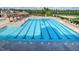Community lap pool with lounge chairs and shaded areas at 3102 Castlerock Dr # 2, Burlington, NC 27215
