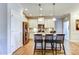 Modern kitchen with stainless steel appliances and an island with seating at 3102 Castlerock Dr # 2, Burlington, NC 27215