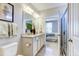 Double vanity bathroom with granite countertop and a walk in shower at 3102 Castlerock Dr # 2, Burlington, NC 27215