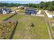 Aerial view of house and large backyard at 6920 Will Let Ln, Wake Forest, NC 27587