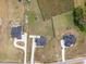 Aerial view of neighborhood with multiple houses at 6920 Will Let Ln, Wake Forest, NC 27587