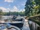 Boats and pontoons at the community docks at 119 Running Bear Dr, Louisburg, NC 27549