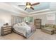 Relaxing main bedroom with high ceilings and seating area at 1329 Endgame Ct, Wake Forest, NC 27587