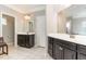 Elegant bathroom with double sinks, soaking tub, and separate shower at 1329 Endgame Ct, Wake Forest, NC 27587