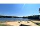 Expansive lake view from sandy beach at 106 Wichita Way, Louisburg, NC 27549