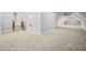 Bonus room with carpet, ceiling fan, and ample space at 111 November Dr, Durham, NC 27712