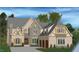 Two-story home with stone and brick exterior, and three-car garage at 109 November Dr, Durham, NC 27712