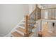 Modern staircase with wood and metal accents at 109 November Dr, Durham, NC 27712