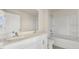 Bathroom with double vanity, tub, and shower at 859 Old Tarboro Rd, Wendell, NC 27591