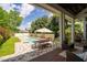 Inviting lap pool with patio and outdoor seating at 617 Tower St, Raleigh, NC 27607