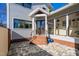 Brick patio with double doors and a sunlit entryway at 617 Tower St, Raleigh, NC 27607