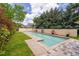 Long, refreshing lap pool surrounded by landscaping at 617 Tower St, Raleigh, NC 27607