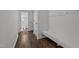 Hallway with built-in bench and access to bathroom at 91 Walker Grove Ln, Lillington, NC 27546