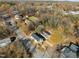 Aerial view showcasing a house and surrounding area at 531 Booth St, Roxboro, NC 27573