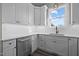 Modern kitchen with white cabinets, sink, and dishwasher at 531 Booth St, Roxboro, NC 27573