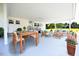 Covered patio with outdoor furniture and backyard view at 101 Mulberry Ln, Dunn, NC 28334