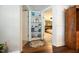Hallway with built-in shelving and decorative items at 101 Mulberry Ln, Dunn, NC 28334