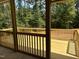 Wooden deck overlooking wooded backyard at 200 Whistlers Cv, Louisburg, NC 27549