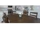 Dark wood dining table with six chairs in an eat-in kitchen setting at 4507 Black Drum Dr, Raleigh, NC 27616