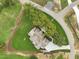 Top-down aerial view of home and property, showcasing the roof, lawn, and landscaping at 1641 Legacy Ridge Ln, Wake Forest, NC 27587