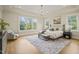 Spacious main bedroom with trey ceiling, large windows, and plush carpeting at 1641 Legacy Ridge Ln, Wake Forest, NC 27587